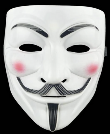 ZESTAW MASKA ANONYMOUS+PELERYNA CZARNA