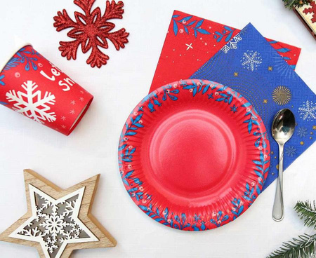 KUBECZKI PAPIEROWE LET IT SNOW 250 ML 6 SZT