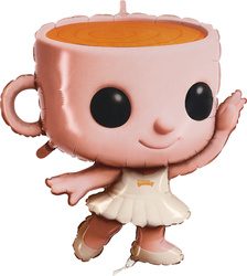 BALON FOLIOWY BALLERINA CAPPUCCINA 54 X 56 CM