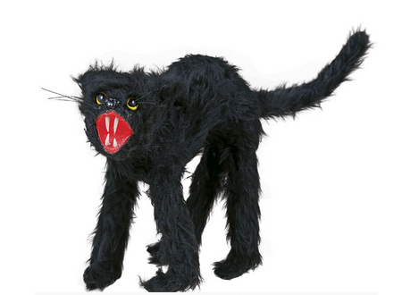 KOT 30 CM CZARNY HALLOWEEN 