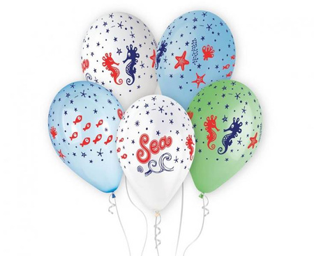BALONY LATEKSOWE MORZE MORSKI ŚWIAT 33 CM