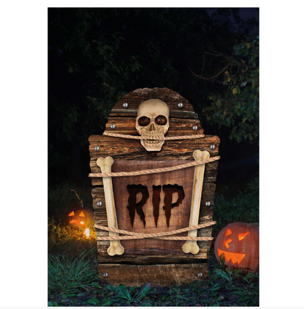 DEKORACJA GRÓB SZKIELETA RIP 56 CM HALLOWEEN
