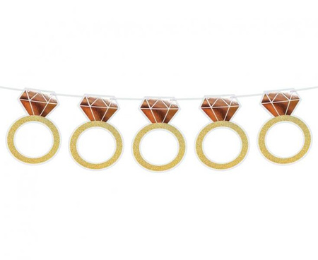 GIRLANDA PAPIEROWA PIERŚCIONEK 160 CM