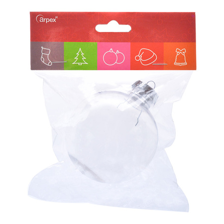 BOMBKA PRZEZROCZYSTA 8 CM DIY ŚWIĘTA