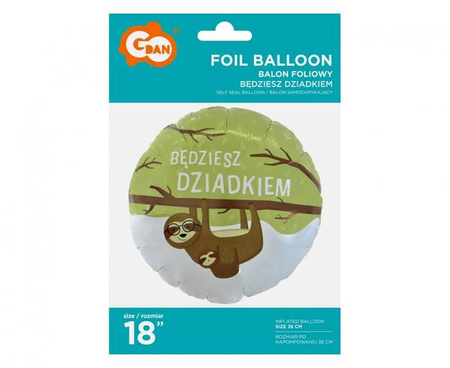 BALON FOLIOWY BĘDZIESZ DZIADKIEM 46 CM