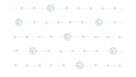 GIRLANDA PERŁOWA BIAŁA 