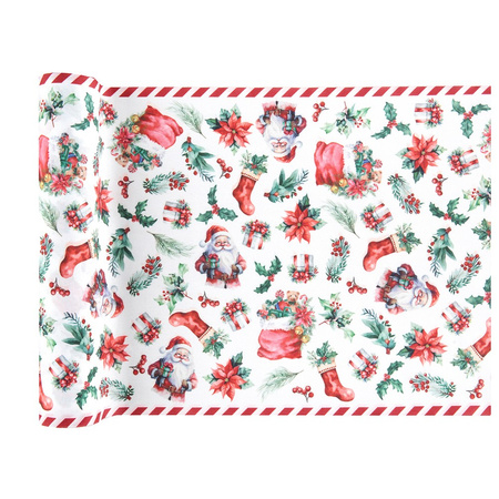 BIEŻNIK ŚWIĄTECZNY SANTA CLAUS 28 X 250 CM