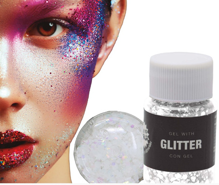 ŻEL Z BROKATEM BIAŁY 20 G 