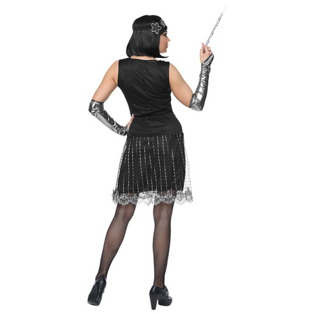 FLAPPER CZARNY OPASKA KWIATKI