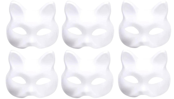 ZESTAW MASKA KOTA DO MALOWANIA 6SZT