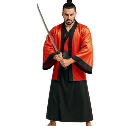 STRÓJ MĘSKI KIMONO CZERWONE 