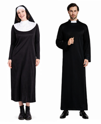 ZESTAW: STRÓJ ZAKONNICY M/L I STRÓJ KSIĘDZA M/L