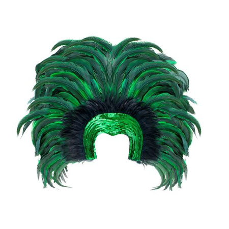 PIÓROPUSZ RIO ZIELONO-CZARNY