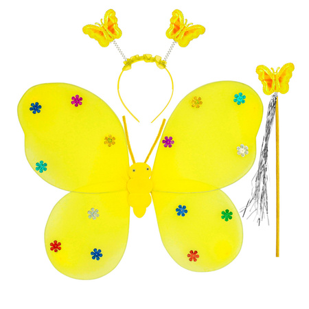 ZESTAW MOTYLKA 3 ELEMENTY ŻÓŁTY