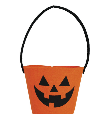 POMARAŃCZOWE FILCOWE WIADERKO 10X13CM