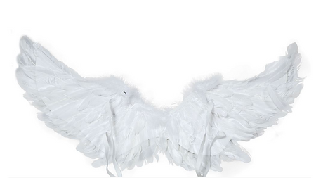 SKRZYDŁA LED BIAŁE ANIOŁEK 80 X 40 CM