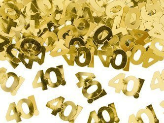 KONFETTI METALIZOWANE LICZBA 40, 15G