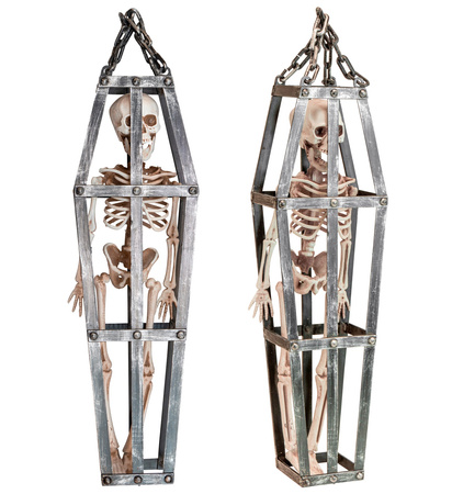 WISZĄCY SZKIELET KOSTUCHA 43 CM