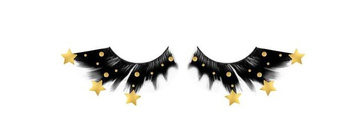 SZTUCZNE RZĘSY CZARNE Z GWIAZDAMI