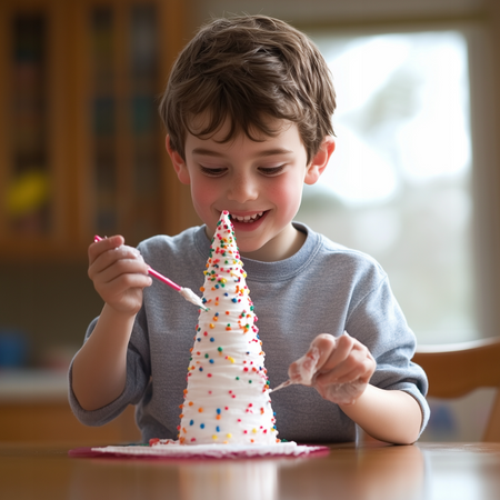 STOŻEK STYROPIANOWY 17.5 CM DIY ŚWIĄTECZNY