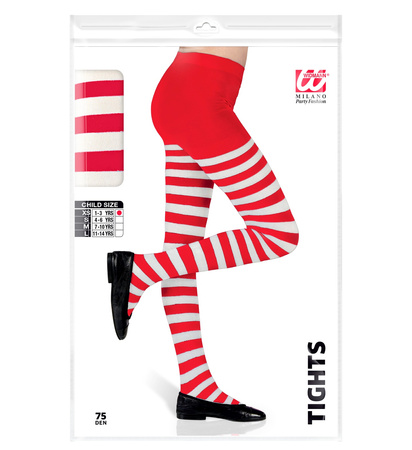 RAJSTOPY DZIECIĘCE W BIAŁO-CZERWONE PASKI 