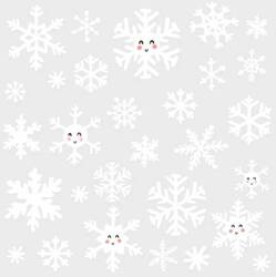 NAKLEJKI NA OKNO ŚNIEŻYNKI 120 SZT