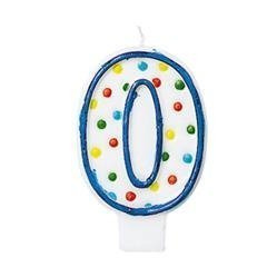 ŚWIECZKA URODZINOWA CYFRA 0