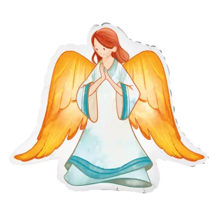 BALON FOLIOWY ANIOŁ DZIEWCZYNKA 70 CM