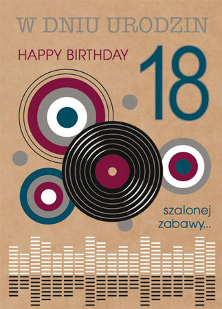 KARTKA NA OSIEMNASTKĘ DISCO EKOLOGICZNA