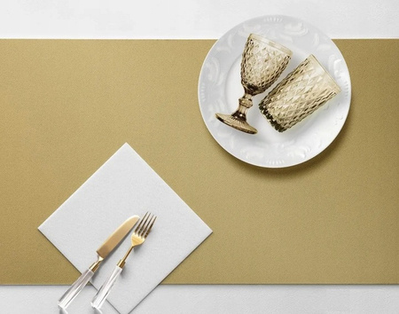 BIEŻNIK AIRLAID 40 CM x 500 CM MONOKOLOR ZŁOTY