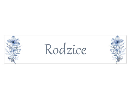 TABLICA REJESTRACYJNA RODZICE NIEBIESKIE KWIATY 2 SZT