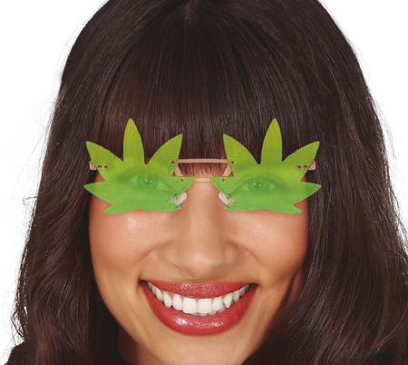 OKULARY LIŚCIE MARIHUANY KONOPIE 