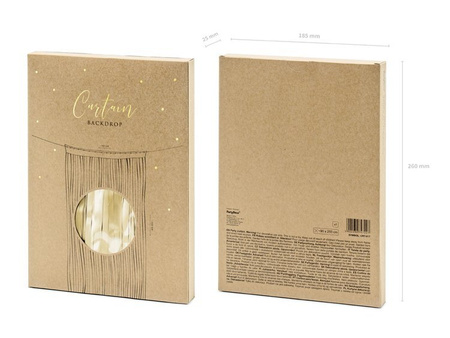 KURTYNA 90 cm x 250 cm ZŁOTA KOTARA