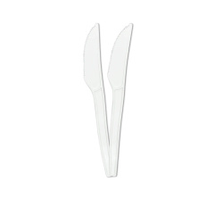 NOŻE PLASTIKOWE WIELORAZOWE BIAŁE 10 SZT