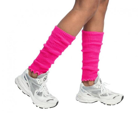 Ochraniacze na nogi neonowy różowy getry różowe