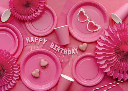 KUBECZKI PAPIEROWE CIEMNY RÓŻOWY 250 ML 6 SZT 