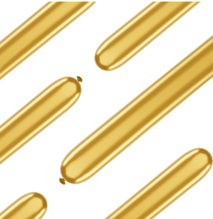 BALONY DO MODELOWANIA RURKI ZŁOTE 50 SZT