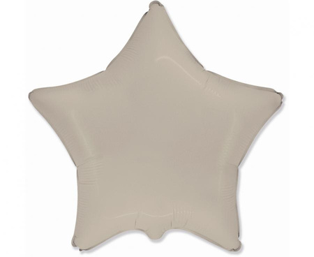 Balon foliowy 18 cali 46 cm Gwiazda kremowa kawowa (matowa Creamy Late)
