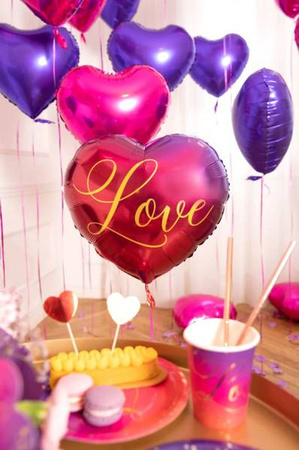 BALON FOLIOWY SERCE OMBRE LOVE 45 CM