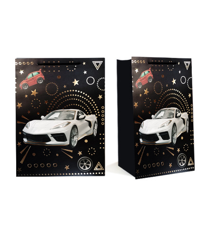 TORBA PREZENTOWA BIAŁY SAMOCHÓD 30X42X20 CM