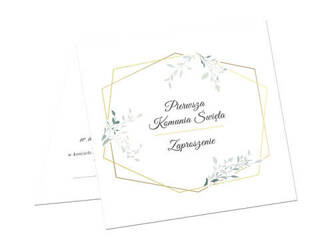 ZAPROSZENIA NA KOMUNIĘ ZIELONE LISTKI