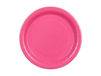 TALERZYKI PAPIEROWE CIEMNY RÓŻOWY 23 CM 6 SZT
