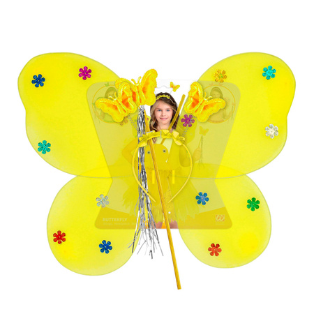 ZESTAW MOTYLKA 3 ELEMENTY ŻÓŁTY