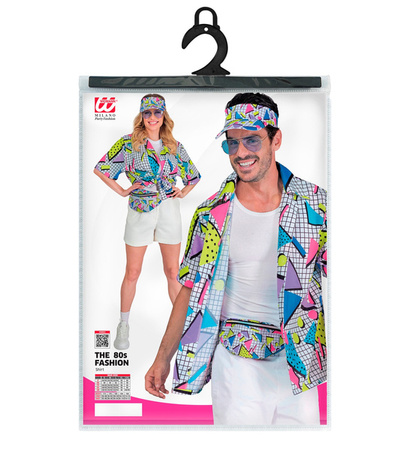 KOSZULA FUNKY DISCO LATA 80 BIAŁA