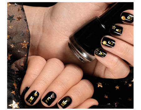 1 ARKUSZ NAKLEJEK NA PAZNOKCIE 10X7 CM SYLWESTER