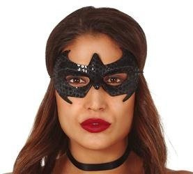MASKA CZARNA Z CEKINAMI