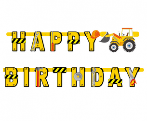GIRLANDA PAPIEROWA HAPPY BIRTHDAY PLAC BUDOWY 220 CM