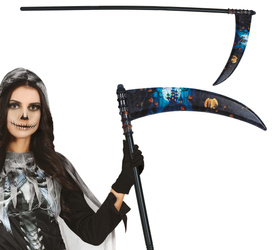 ODŁĄCZANA KOSA Z UPIORNYM NADRUKIEM 100 CM