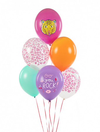 BALONY LATEKSOWE YOU ROCK TYGRYS 30 CM 6 SZT