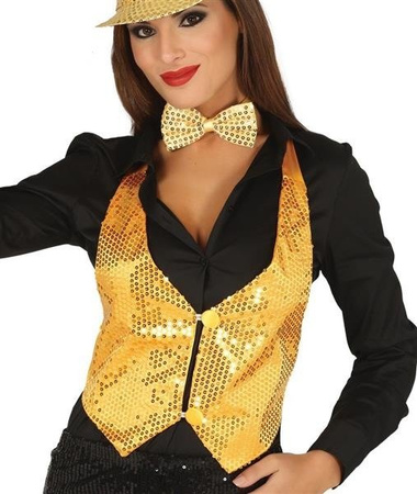 KAMIZELKA CEKINOWA ZŁOTA